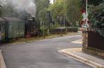 99 1777 mit P3008 am 31.08.2012 auf der Pestalozzistra�e in Radebeul, hier gerade H�he Einm�ndung Gohliser Stra�e.