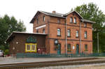 28.09.2012, Der Bahnhof in Friedewald bei Moritzburg an der Strecke der Schmalspurbahn Radebeul-Ost - Radeburg.