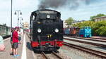 Lößnitzgrundbahn 99 1761-8 im Bahnhof Radebeul Ost am 08.