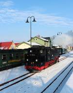 99 1789-9 beim Umsetzen im Bahnhof Moritzburg. Danach geht´s es mit dem P3007 zurück nach Radebeul Ost. 30.01.2014