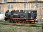 Werklok 10 der Mansfelder Bergwerksbahn in Klostermannsfeeld, Oktober 2005