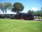 Lok 20 der Mansfelder Bergwerksbahn am Gleisdreieck Siersleben.
23.05.09