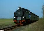 Hier mal ein Dampfzug in voller Fahrt, jedoch wie schade, ohne Dampf! Lok Nr.