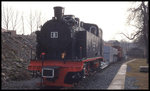 Dampflok 8 der Mansfelder Bergwerksbahn hat zum Abschluss einen Ehrenplatz im Freilichtmuseum Hettstedt erhalten.