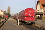 am Morgen des 11.04.2020 stand MBB 14613 von Kühlungsborn West nach Bad Doberan im Bahnhof Kühlungsborn West leider ohne Dampflok.
