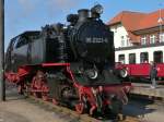 Bereit zur bernahme des Zuges: 99 2323 in Bad Khlungsborn-West am 26.03.2007