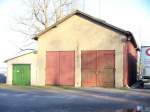 Der Lokschuppen des Bahnfof Sayda gesehen am 18.02.07