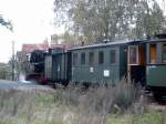 Nostalgie-PmG mit BR 99 4511 ist in Lindenberg eingefahren (05.10.2007)