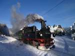 99 516 war am 01.12.12 bei der Museumsbahn Schnheide im Einsatz zum Adventsdampf.