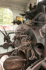 Blick in den Fhrerstand von 99 585.Aufgenommen am 24.05.08 zum 2.WCd-Schmalspurbahn-Festival in Schnheide.