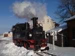 99 516 war am 01.12.12 bei der Museumsbahn Schnheide im Einsatz zum Adventsdampf.