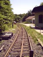 Aus einem Wagen der Schmalspurbahn in Bad Malente Gremsmhlen.