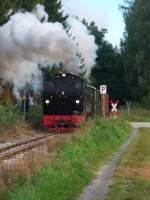 99 716 hat am 14.9.08 den Bahnhof Maselheim fast erreicht