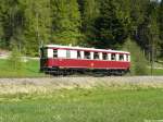 Als Gastfahrzeug war der VT 137 322 der Zittauer Schmalspurbahnen im Pressnitztal zu Gast.