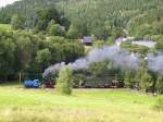 199 008 und 99 4511 verlassen Schmalzgrube und machen sich auf dem Weg nach Jhstadt am 20.07.08.