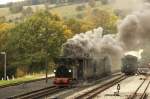 Kurz nach den Abfahrtsbefehl im Bahnhof Steinbach legt sich IK No 54 mchtig ins Zeug.