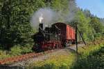  Güterverkehr wie in den Siebzigern  war das Motto der diesjährigen Fotoveranstaltung bei der Preßnitztalbahn, hier:in Höhe Anschluß Wolf, 04.07.2014