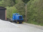 Pfingstdampf bei der Pressnitztalbahn.199 008 wartet in Schmalzgrube auf neue Aufgaben.15.05.2016.