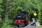 Preßnitztalbahn - Museumsbahn Steinbach – Jöhstadt: Sächs. IV K 99 1568-7 in Schlössel (Fest: LGB/Märklin und der Verlagsgruppe Bahn das Jubiläum  50 Jahre LGB ) 21.05.2018