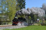 Preßnitztalbahn - Museumsbahn Steinbach – Jöhstadt: sächs. IV K 99 1590-1 in Schmalzgrube 16.05.2020