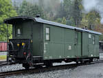 Dieser Gepäckwagen mit Dienstabteil KD4 (974-378) war Ende September 2020 in Jöhstadt zu sehen.