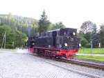 99 4511 verlsst am Abend des 20.07.08 mit Lok 7 Schmalzgrube.