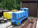 Eine weitere blaue V 10C stand am 20.07.08 hinter der Halle im Bahnhof Schmalzgrube.