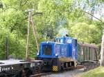 199 008 (V 10C) rangiert am Abend des 20.07.08 im Bahnhof Schlssel.