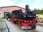 99 606 des SSB hat ihre Bleibe den Carlsfelder Lokschuppen verlassen um am IV K Treffen der Pressnitztalbahn teilzunehmen.