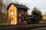 IK No 54 dampf am 29.11.09 im Bahnhof Steinbach gemchlich zum Wasserhaus.