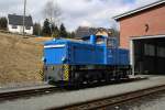 251 901-5 weilt immernoch fr Probefahrten im Prenitztal. Der geschrumpften DB-V100 steht die PRESS Fahrbgebung aber richtig gut. (03.04.10)