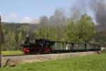 99 542 ist am 22.05.2010 zwischen Steinbach und Schmalzgrube unterwegs.