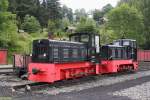 199 007-6 + 199 009-2 Prenitztalbahn in Jhstadt am 11.08.2012.