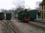  Dampfachim  brachte,am 12.Mrz 2011,Mh52 an den Lokschuppen in Ghren zum Wasser nehmen.