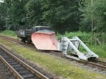 Der Schneepflug 97-49-11 steht eigentlich in Putbus,am 06.August 2011 stand Dieser auf dem einzigen Abstellgleis in Binz.