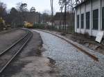 Die Arbeiten am Gleis 2 in Ghren waren,am 03.Dezember 2011,schon soweit voran geschritten.Auch das Gleis ganz links(Ladegleis)und das linke Gleise 1(Hauptgleis) sollen auch noch saniert und