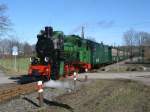 Weil zwei Fahrgste,am 03.Mrz 2013,in Posewald aussteigen wollten,hielt der P 104 Ghren-Putbus,gezogen von der Mh52,in der Bedarfsstation.