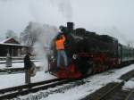 99 1784 wurde an der Rauchkammertr,fr die Ostersonderfahrt,am 29.Mrz 2013,in Putbus geschmckt.