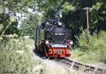 In der letzten Kurve vor dem Bahnhof Putbus gelang mir diese schne Aufnahme mit 99 782, am 25.07.2013.