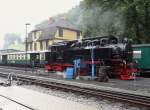 99 1782-4 (Rasender Roland) zu sehen am 14.07.14 beim Wasser fassen in Göhren.