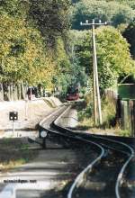 ankommender Rasender Roland in Binz, 28. August2003