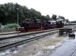 Am 14.08.2004 standen diese 3 Loks in Putbus.