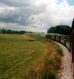 Der Rasende Roland unterwegs zwischen Binz und Putbus.