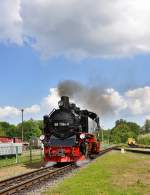 99 1784 beim Umsetzen am 16.07.09 im dem Bf Putbus
