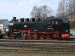 Wegen Probleme an der Lok kommt der letzte Neuzugang momentan nicht zum Einsatz.Am 21.April 2012 stand 99 1781 in Putbus.