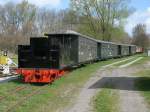 Der wieder zurckgekehrte Loktender,von 99 4652,steht in Putbus wieder fast an alter Stelle.Aufgenommen am 05.Mai 2013.