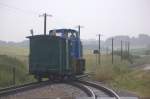 251 901-5 hat wenig  Mhe die leichte Steigung mit dem noch unbenannten Hilfszugwagen der RBB zu bewltigen.Kleinbahnhof Seelvitz. 25.06.2013 14:30 Uhr
