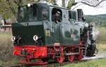 Dampflok 60  BIEBERLIES  (Betr.Nr.60, Cn2t, Henschel & Sohn, Bj.1923) der Sauerlnder Kleinbahn beim Umsetzen am Hp Seissenschmidt  um 14;00 am 04.11.2012. Sonderfahrtag unter dem Motto  Dampf-Kohl-Fahrten .