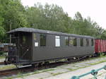 Traglastenwagen 970-537 (ab 1927 K1134  Dresden ) Deutsche Reichsbahn, Baujahr 1922 Waggonfabrik Werdau im Gelände der Schwarzbachbahn am Bahnhof Lohsdorf; 04.06.2020  