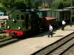 Lok Regenwalde kurz vor der Azusfahrt im Bahnhof Schierwaldenrath  Sommer 2005